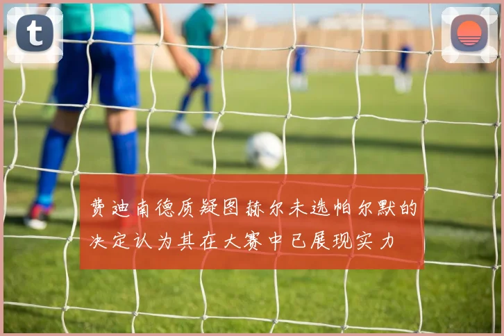 费迪南德质疑图赫尔未选帕尔默的决定认为其在大赛中已展现实力